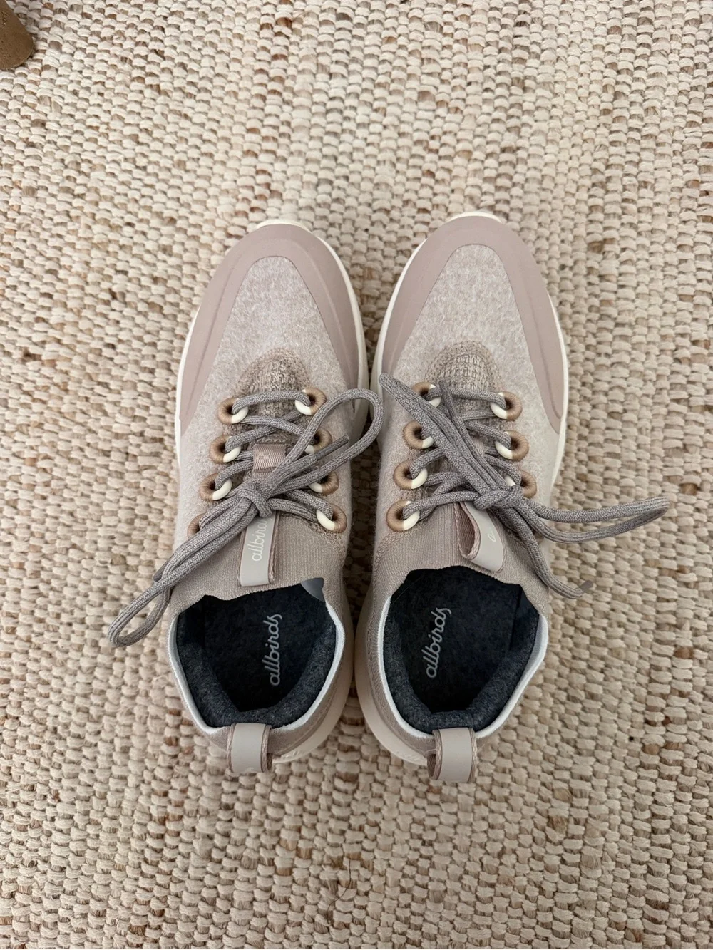 Womens Allbirds Wool Strider Shoe Beige Running Walking Sneakers - Picture 2 of 7